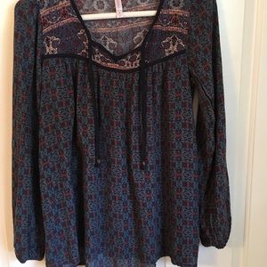 Boho Style Long Sleeve Blouse